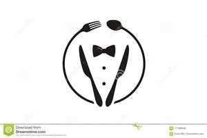 Restaurant Logo Black and White