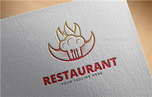 Yellow Black and White Restaurant Logo